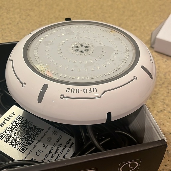 Brand New LED Underwater Pool Light w/ App Control 20W RGB Colorful Night Swim - Picture 11 of 16